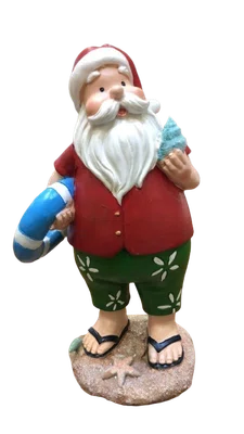 Papai Noel de Boia Praia Decorativo - Btc