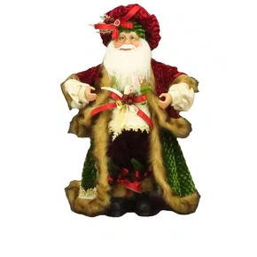 Papai Noel em Tecido Veludo Bege - Btc