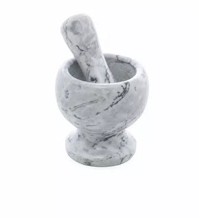 Pilao Marmore com Socador Cinza 11x11cm