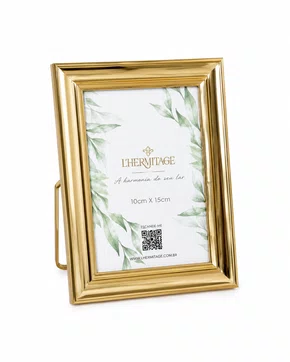 Porta Retrato em Metal Dourado 10x15cm - Full Fit