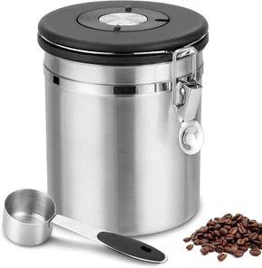 Pote para Café Hermético com Válvula Inox 1,5L - Mimo Style