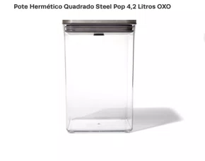 Pote Hermetico Aco Inox 4,2 Llitros Steel