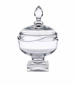 Potiche em Cristal com Pu 15x25cm - Full Fit