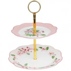 Prato de Doce 2 Camadas Horticool Pink 16.5x20.5 - Tea Delight
