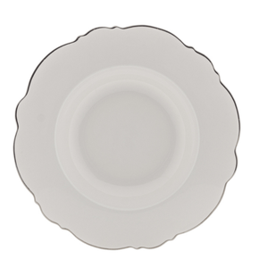 Prato Fundo Porcelana Maldivas Branco 6 Peças
