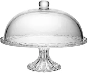 Prato para Bolo com Pé e Tampa New Butterfly 30cm - Lyor