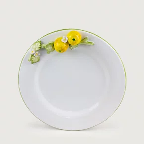 Prato Raso Laranja Relevo - Luiz Salvador