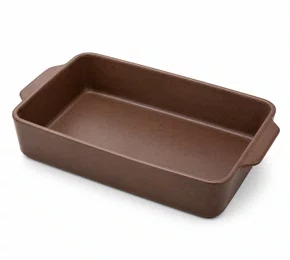 Refratario de Ceramica Marrom Matte 36x22 Cm
