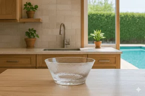 Saladeira em Acrílico Detalhe Base Degradê Incolor - Entrecasa