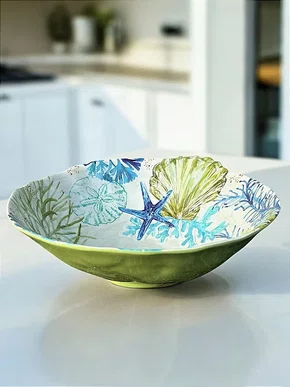 Saladeira Melamina Desenho Estrela do Mar - Entrecasa