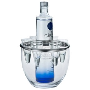 Servico Vodka Soave Inox com 6 Copos - Riva
