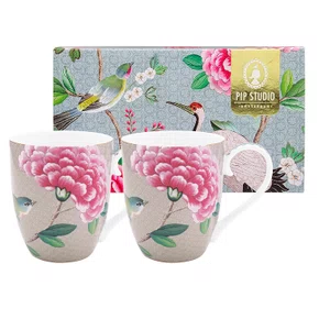 Set/2 Caneca Extra Grande Caqui Blushing Birds - Pip Studio
