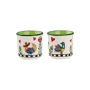 Set 2 Copos Espresso Nbc 90 Ml Verde Cocorico - Egan Italy