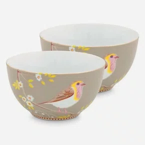 Set/2 Tigela 15 Cáqui - Early Bird - Pip Studio