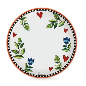 Prato Raso de Jantar 27cm Cocorico Laranja - Egan