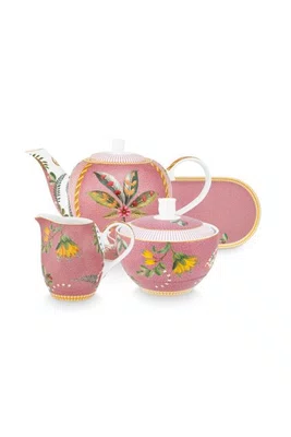 Set Grande Tea Chá com 4 Peças Rosa La Majorelle - Pip Studio