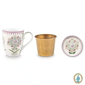 Set Caneca Chá 3 Peças Lily & Lotus Off White - Pip Studio
