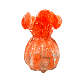 Vaso Murano Coral com Dourado 17cm