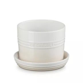 Vaso para Ervas com Bandeja 14cm Creme Meringue - Le Creuset