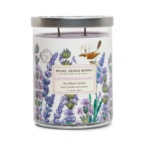 Vela Copo Medio 2 Pavios Lavender Rosemary - Michel Design