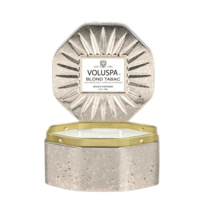 Vela Lata Octogonal 3 Pavios 50h Blond Tabac