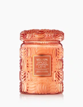 Vela Pote Vidro G 100h Tampa Vidro Spiced Pumpkin Latte- Voluspa
