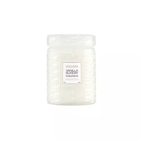 Vela Pote Vidro G 100h Tampa Vidro Vanilla Sunday - Voluspa