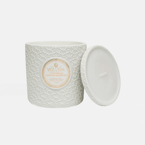 Vela Pote Vidro Luxe +80h Ceramica Citronella Orange Blossom - Voluspa
