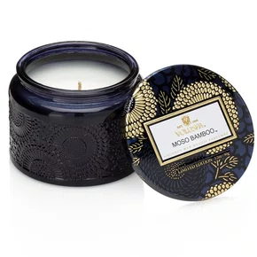 Vela Pote Vidro P 25h Relevo Moso Bamboo - Voluspa