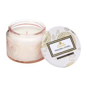 Vela Pote Vidro P 25h Relevo Panjore Lychee - Voluspa