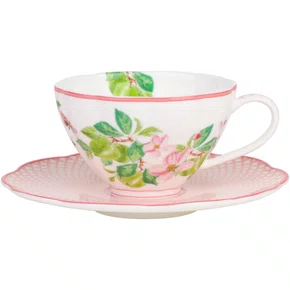 Xícara de Café e Pires Horticool Pink 100ml - Tea Deligth