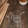 Açucareiro de Cristal com Colher e Tampa com Fio de Ouro Radial 210ml - Lyor