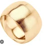 Anel Argola Guardanapo Dourado Inox 4 Pecas