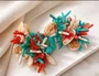Anel de Guardanapo Conchas Coral Turquesa 02 Unidades