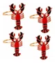 Anel Argola para Guardanapo Lagosta Lobster - 4 Unidades