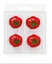 Anel Argola para Guardanapo Tomate - 4 Unidades
