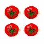 Anel Argola para Guardanapo Tomate - 4 Unidades