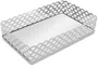 Bandeja de Metal Prata com Espelho Arles 21x14x4cm - Lyor