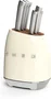 Bloco de Facas Anni 50 6 Unid. Creme - Smeg