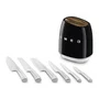 Bloco de Facas Anni 50 6unid. Preto - Smeg
