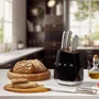 Bloco de Facas Anni 50 6unid. Preto - Smeg