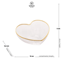 Bowl em Vidro com Borda Dourada Heart 12cm