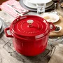 Cacarola Redonda Alta Ferro Fundido 24cm Cereja - Staub