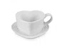 Caneca Coração com Pires 220ml Branco White - Le Creuset