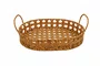 Cesta Oval com Alça Palha sintética 30x22x5cm - Tuut