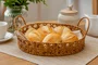 Cesta Oval com Alça Palha sintética 30x22x5cm - Tuut