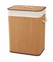Cesto Duplo com Tampa Bambu Nature 52x32x62cm - Tuut