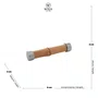 Cj 4 Descansos P/ Talheres de Bambu Prateado 8cm - Wolff