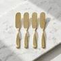 Conjunto 4 Espátulas de Aço Inox Dourado - Wolff