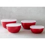 Conjunto 4 Tigelas Prático com Tampa Vermelho - Kitchenaid